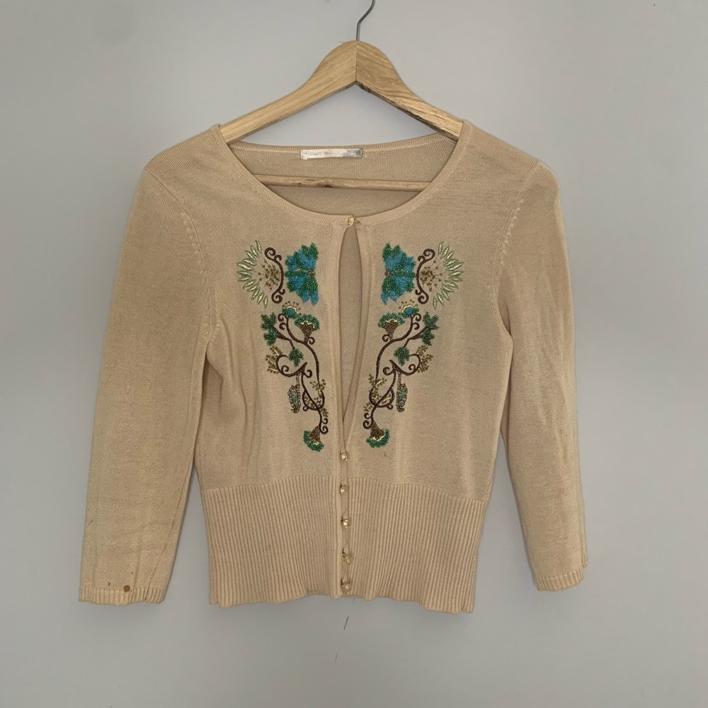 60’s inspired beaded cardigan